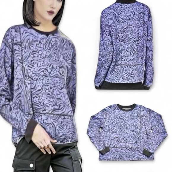 NWT Johnny Was Calme Seamed Oversized Pullover Sweatshirt - Picture 2 of 12